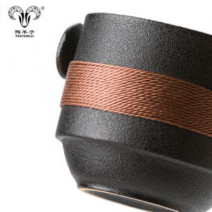 Juego creativo de cerámica de estilo chino, juego de té de cerámica de <span class=keywords><strong>kung</strong></span>-<span class=keywords><strong>fu</strong></span>, taza de café de cerámica negra, taza de viaje - Product Image 3