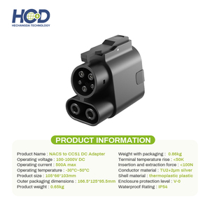 Nouvel adaptateur de chargeur de voiture électrique HCD CCS1 Tesla Supercharger <span class=keywords><strong>Prise</strong></span> DC 250A IP65 Mise à niveau et rétrofit Garantie 12 mois Noir - Product Image 3