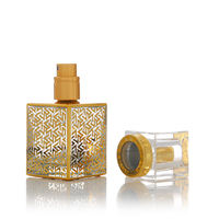 Bouteilles en verre vides de 30 ml les plus vendues avec bouchon à vis et impression UV pour parfum Atar, présentant un emballage design avec vaporisateur d'eau