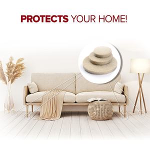 Almohadillas Redondas de Fieltro Resistentes SoftTouch, Adhesivo Fuerte, Protector de Piso Silencioso, Varios Tamaños, Beige Personalizado, Fácil Instalación - Product Image 6
