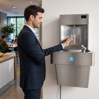 Fontaine à eau électrique en acier inoxydable 304 avec membrane RO précarbone pour jardin extérieur