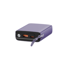 Boîtier en aluminium, USB-C PD 35W, batterie externe compacte 10000mAh, écran numérique, câble intégré, interface USB-A USB-C, logo personnalisé