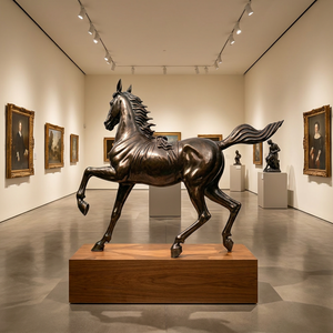 Estatua de Caballo Andaluz de Bronce Personalizada - Fundición a la Cera Perdida a Medida con Pátina Antigua Aplicada a Mano, Escultura de Bronce - Product Image 3