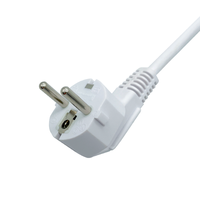 Cable de Alimentación Europeo de 1.20M (4 pies), Blanco, con Enchufe IEC C13 de 3 Pines, 16A 250V, Cable de Extensión con Enchufe Europeo para Computadora