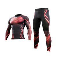 Joyord Nouveau Personnalisé Respirant MMA Full Sleeve Rash Guard MMA Compression Gym Workout Shirts Rash Guards Set