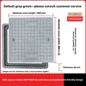 SMC heavy-duty resin composite manhole covers suitable for modern industrial design conforming to road surfaces - Product Image 3