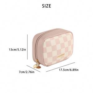 Nouvelle conception, sac de voyage imperméable en PU, sac à fermeture éclair portable, trousse de toilette, sac à cosmétiques, organisateur de rouge à lèvres - Product Image 3