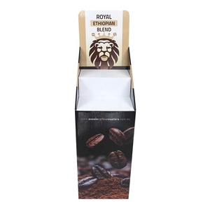 2-tầng hiển thị các tông kệ cho hạt cà phê hộp quảng cáo với kim loại Acrylic vật liệu nhựa tầng phong cách lưu trữ hiển thị - Product Image 3