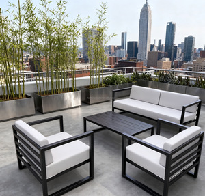 Vente chaude imperméable et crème solaire en acier inoxydable terrasse jardin hôtel chambre ensoleillée canapé d'extérieur - Product Image 2