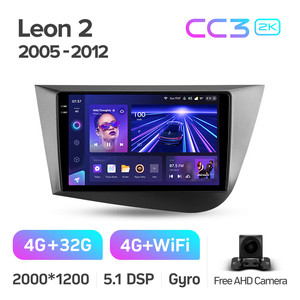 TEYES CC3 2K REPRODUCTOR DE DVD para coche para <span class=keywords><strong>Seat</strong></span> <span class=keywords><strong>Leon</strong></span> 2 <span class=keywords><strong>2005</strong></span> - 2012 8 pulgadas Android navegación REPRODUCTOR DE DVD para coche - Product Image 2