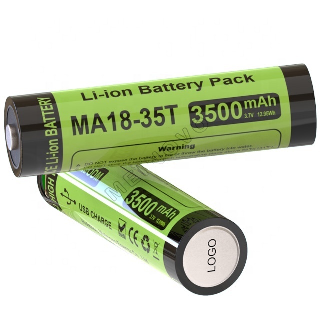 18650 Top Quality 3500mAh 3.7v Lithium Battery with Usb Charger