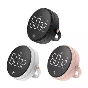 ROUND Adjustable Kitchen Magnetic digital Countdown Large LED Display Kitchen Timer for Kitchen Cooking Shower Study Stopwatch