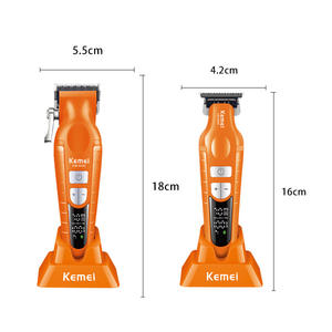 Tondeuse à cheveux électrique Komei KM-8543 professionnelle réglable avec écran LED, base de charge, alimentation USB, boîtier en plastique - Product Image 5