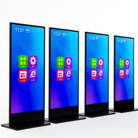 Kios Lantai 43 Inci Android WiFi LCD Digital Poster Monitor Layar Sentuh IR dengan USB/WIFI/Perangkat Lunak CMS untuk Periklanan