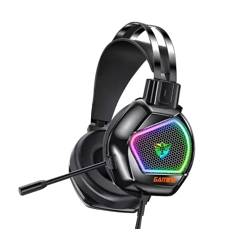 Christmas gift RGB Light Gaming Headset with Microphone PC Game Gamer 5.0 Mobile Bluetooth Headphone