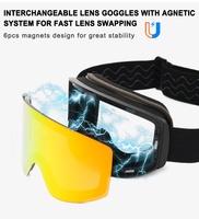 Masque de ski cylindrique Somta avec protection UV pour enfants, lunettes de luge magnétiques OEM