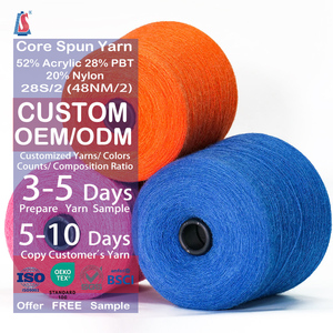 Sợi len SALUD giá sỉ rẻ 48NM/2, sợi pha 52% acrylic, 28% polyester, 20% nylon, dùng để đan áo len, sợi pha trộn lõi xoắn - Product Image 1