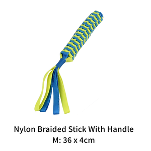 ของเล่นเชือกสำหรับสุนัข Pawise แบบขายส่ง ของเล่นแบบมีปฏิสัมพันธ์ ทนทาน ทำจากไนลอนถักเป็นแท่ง มีด้ามจับ ของเล่นสำหรับสุนัขขนาดเล็ก กลาง และใหญ่ - Product Image 3