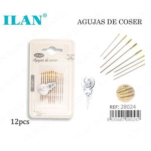 Agujas de Coser Ilan, 12 Piezas, Chapadas en Oro, para Coser a Mano - Product Image 1
