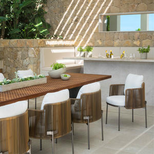 Manufacturers Wholesale Outdoor Terrace <strong>Teak</strong> <strong>Dining</strong> <strong>Table</strong> and Chairs Set 8-person Outdoor <strong>Dining</strong> <strong>Table</strong> and Chairs Set - Product Image 3