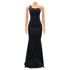 Robe de <span class=keywords><strong>soirée</strong></span> longue en satin à une épaule, grande taille, haute couture, élégante et sexy pour femmes - Product Image 4