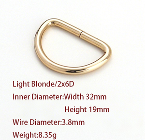 Nhà Máy Trực Tiếp Mới Nhất Phong Cách Ánh Sáng Vàng Nửa Vòng Tròn D-Ring Khóa Kẽm Hợp Kim Kim Loại D-Ring - Product Image 5