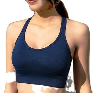 Sujetadores deportivos de moda Sexy de Color sólido transpirable sin aros acolchado Push Up deportes Top Fitness gimnasio Yoga entrenamiento Sujetador deportivo Top - Product Image 1