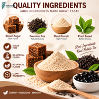Poudre de thé aux bulles KingFisher sans sucre, protéines végétales, saveur sucre brun, pour shakes sportifs et nutrition quotidienne, vente en gros