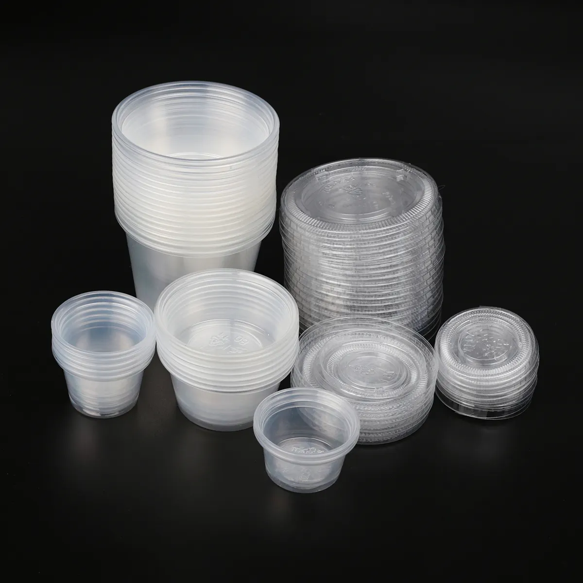 Wholesale pp disposable plastic microwave safe take away food container delivery soup box takeout small sauce cup