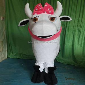 Costume de mascotte de vache personnalisé Funtoys pour <span class=keywords><strong>2</strong></span> <span class=keywords><strong>personnes</strong></span>, cosplay en peluche, deux <span class=keywords><strong>personnes</strong></span>, vache, taureau, animal de dessin animé pour adulte, Halloween, publicité - Product Image 2