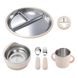 Juego de Tazón para Niños, Irrompible, Libre de BPA, de Silicona, con Plato, Taza y Cuchara, Ecológico, Apto para Lavavajillas - Product Image 2