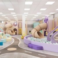 Aire de jeux intérieure sur mesure sur le thème des macarons, toboggan dragon, jeu de rôle boulangerie, centres de jeux haut de gamme certifiés pour la garderie