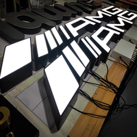 Letrero LED para Negocios, Letrero Luminoso LED, Letrero 3D Iluminado Frontalmente para Exteriores, Letrero LED para Fachada de Tienda, Letrero con Nombre Iluminado