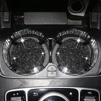 Voll Strass Bling Auto Untersetzer Tasse rutsch feste Matte Silikon Runde Pad Getränke halter Matte Auto Gadget Bling Auto Interieur Zubehör