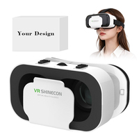 Lunettes de réalité virtuelle sans distorsion, distance focale réglable, casque VR intelligent 360° °   Boîte de projection de films VR pour jeux
