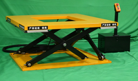 Plateforme élévatrice à ciseaux électrique autopropulsée à profil bas de type U, capacité 600-2000 kg, plateforme de levage hydraulique 380V, double contrôleur, sans
