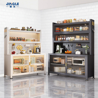 Armoires de cuisine en métal chinoises avec panneau perforé, unité d'armoire en acier à porte rabattable avec meuble de rangement pour salon, restaurant, étagère organisatrice