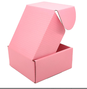 Kleine rosa Karton Wellpappe Mailer Boxen Prägung Aseptische Verpackung für kleine Unternehmen Bastel geschenke mit UV-Beständigkeit - Product Image 4