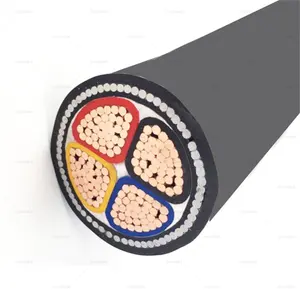 Núcleo de cobre aislado XLPE 35mm 50mm 70mm 95mm Cable, cable blindado Cu/Al/XLPE/PVC/SWA Cable de alimentación con revestimiento de PVC precio