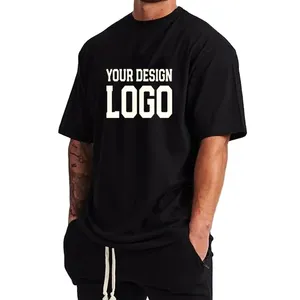 Kleidungshersteller individuelles T-Shirt Herren Grafik-T-Shirt Fitnessbekleidung Übergröße T-Shirt schlichtes schwergewicht 100 % Baumwolle Übergröße T-Shirt