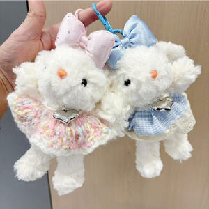 Llavero <span class=keywords><strong>de</strong></span> <span class=keywords><strong>Peluche</strong></span> <span class=keywords><strong>de</strong></span> Conejo con Orejas Caídas, Versión Coreana, Relleno <span class=keywords><strong>de</strong></span> Algodón PP, Tamaño <span class=keywords><strong>de</strong></span> 11-30 cm, el Mejor Regalo para Amigos, Adorno para Coche, Colgante para Bolso - Product Image 1