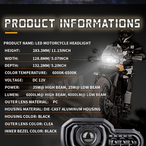 DOT E24 Adventure F650GS F700GS F800GS Motorcycle Headlight With DRL Bi <b>Led</b> Projector Headlight - Product Image 3