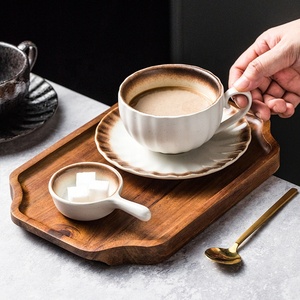 Ensemble de tasses à café en céramique de style japonais, élégant, vintage, luxe léger, avec sucrier pour le thé de l'après-midi, utilisation à la maison ou au café - Product Image 3