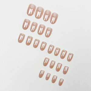 24 <span class=keywords><strong>Uñas</strong></span> Postizas de Acrílico PMMA 4024, Estilo Francés Romántico, <span class=keywords><strong>Uñas</strong></span> Acrílicas de Presión, <span class=keywords><strong>Uñas</strong></span> Artificiales - Product Image 3
