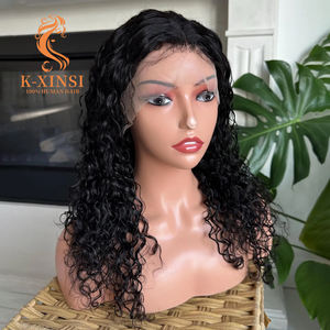 Peluca de Cabello Humano Virgen Brasileño sin Procesar con Ondas de Agua y Puntas Gruesas, Peluca Frontal de Encaje, Venta al por Mayor - Product Image 1