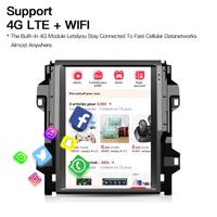 Pour Toyota Fortuner (17-24) Lecteur multimédia Android 13 12,1 pouces, Android Auto & CarPlay, lecteur vidéo de voiture, lecteur multimédia sans fil, autoradio