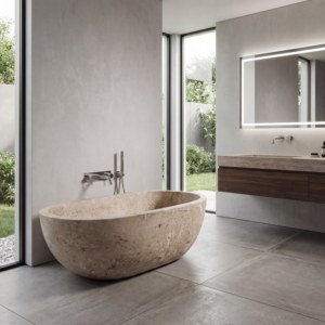 Baignoires ovales modernes sur mesure de luxe en marbre Botticino Classico, autoportantes, pour salle de bain, villa, hôtel - Product Image 6