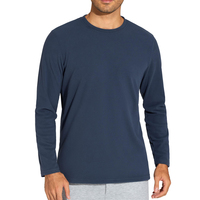 Chemise thermique à manches longues pour homme, style tendance, hiver, chaude, écologique, respirante, séchage rapide, col rond, coupe régulière, tricotée