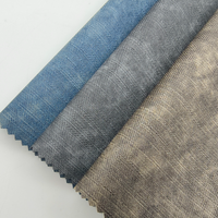 Vestes et jupes en cuir PU texturé denim imprimé et gaufré, tissu anti-moisissure pour vêtements