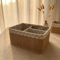 Panier de rangement mini pliable en bambou tressé écologique, très demandé